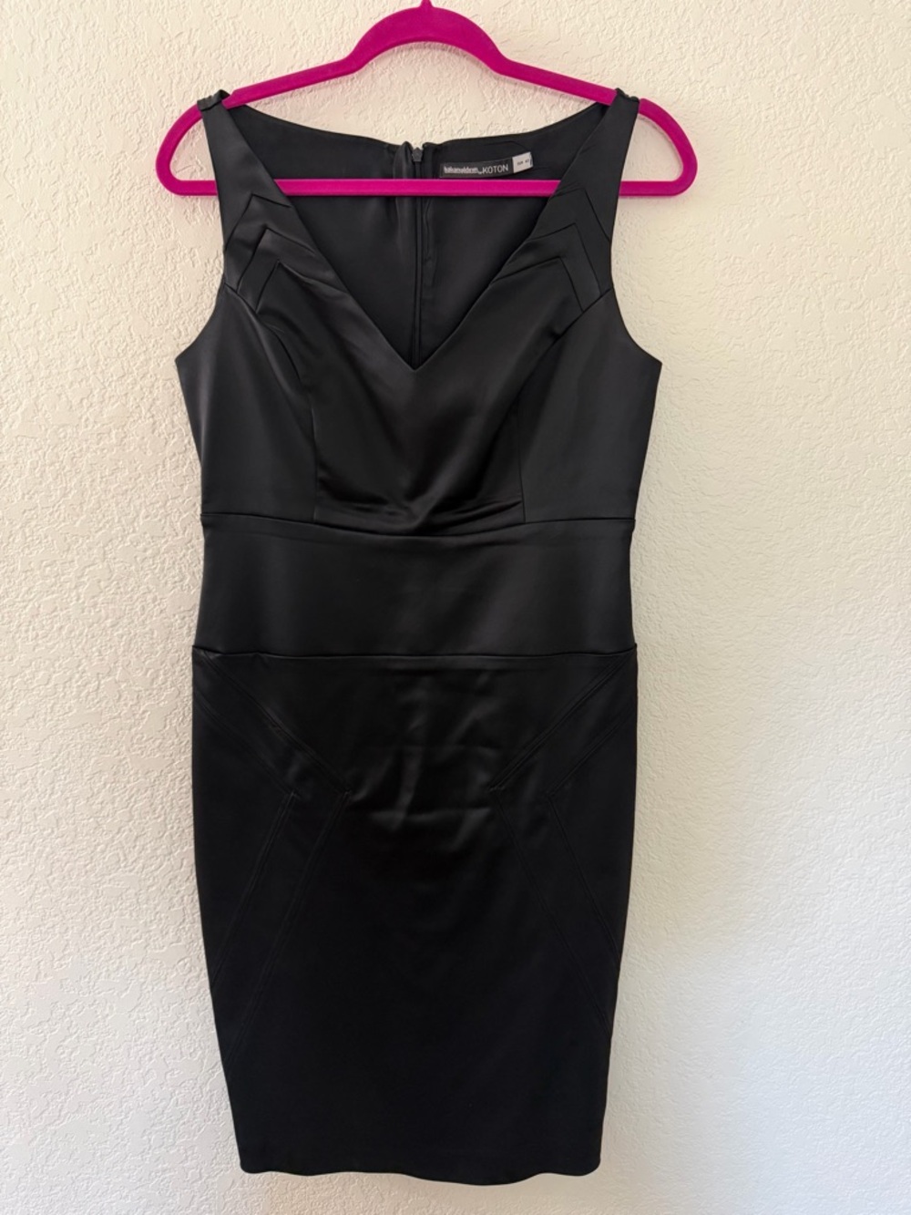 Hakan Yıldırım for Koton Black Dress Size 40 Structured Sheath Designer